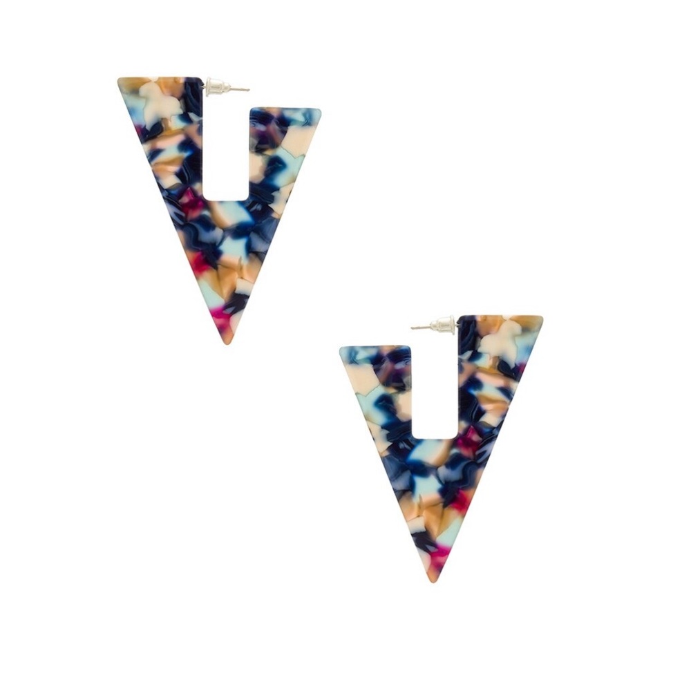 NWOT 8 Other Reasons Triangle Hoop Earrings